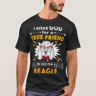 Camiseta Perguntou a Deus - Amigo Verdadeiro - Um Beagle