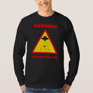 Camiseta Perigo Advertência Rodoviário - Alienígena Abdução