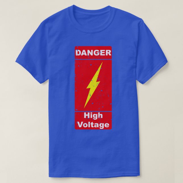Camiseta Perigo de alta voltagem Perigoso (Frente do Design)