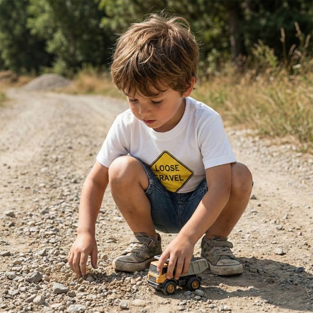 Camiseta Perigo de Estrada do Sinal de Advertência do Grave (Criador carregado)