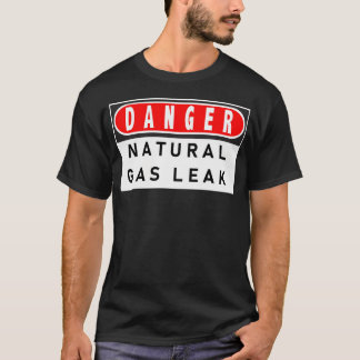 Camiseta Perigo de fuga de gás natural