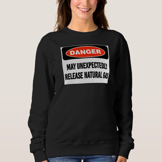 Camiseta Perigo De piada Pode Libertar Gás Natural Inespera (Frente)