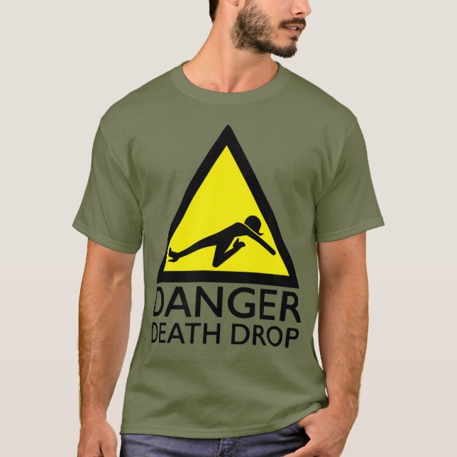 Camiseta Perigo Morte Cai Engraçada Rainha Arrasta (Frente)