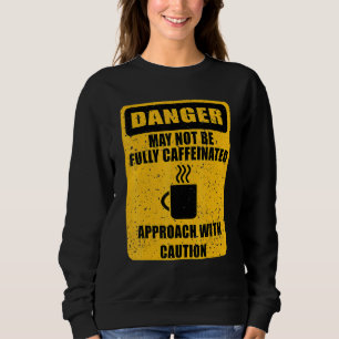 Camiseta Perigo Não Totalmente Cafeinado Humor De Café