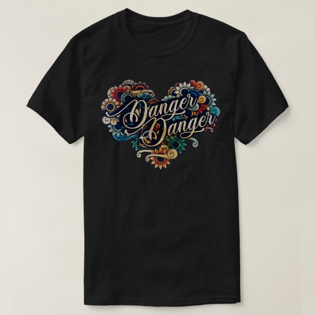 CAMISETA PERIGO PERIGO VINTAGEM VIGNETTE (Frente do Design)