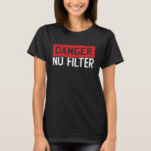 Camiseta Perigo Sem Hetero De Filtro Para A Personalidade P