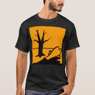 Camiseta Perigoso Para O Símbolo De Risco Ambiental