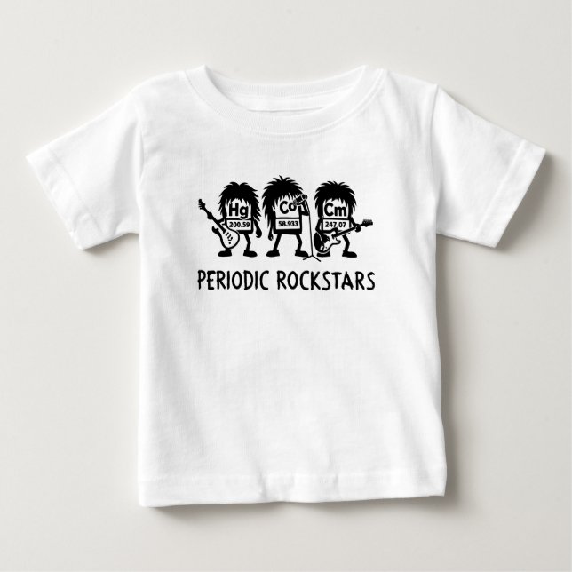 Camiseta Periodic Rockstars Chemistry Humor (Frente)