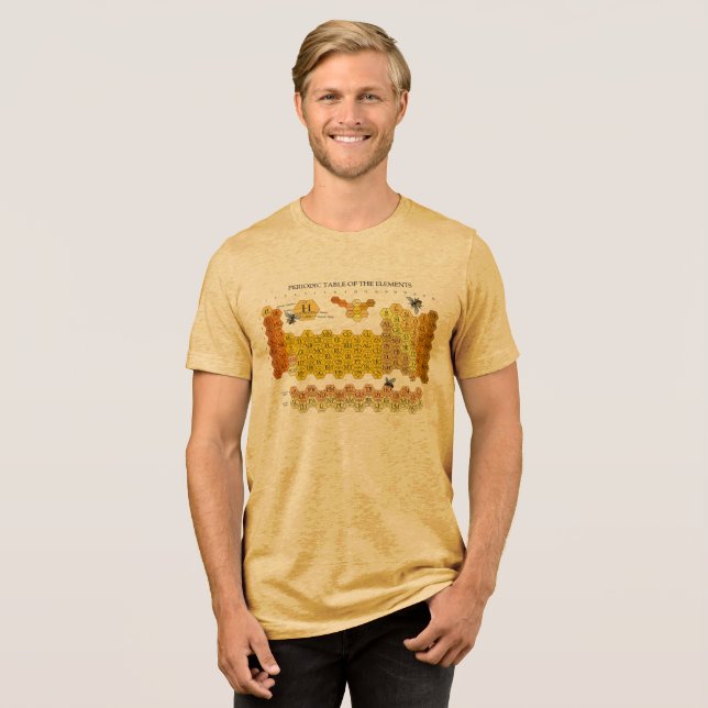 Camiseta Periodic Table Of The Elements Honeycomb With Bees (Frente Completa)