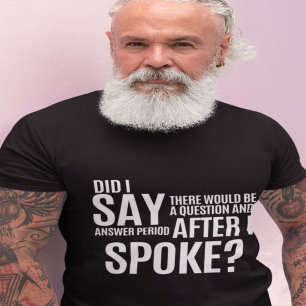 Camiseta Período de perguntas e respostas após a minha inte