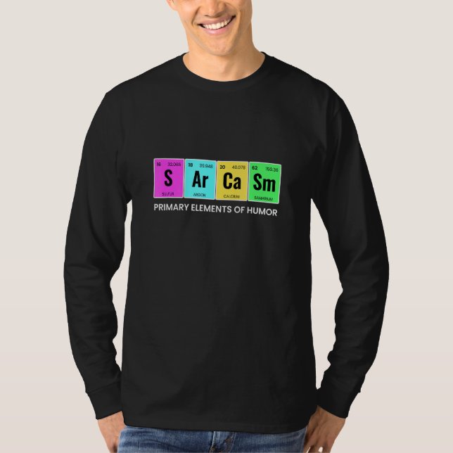 Camiseta Período Elementos Primários do elemento periódico  (Frente)
