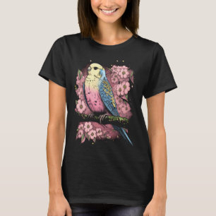 Camiseta Periquito Australiano Pássaro Japonês Cerejeira Sa