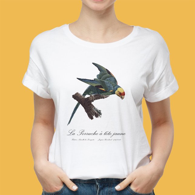 Camiseta Periquito-da-carolina, Conuropsis carolinensis (Carolina parakeet, Conuropsis carolinensis. Women Basic White T-Shirt)