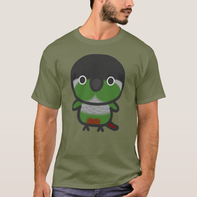 Camiseta Periquito de bochecha verde / Normal (Frente)