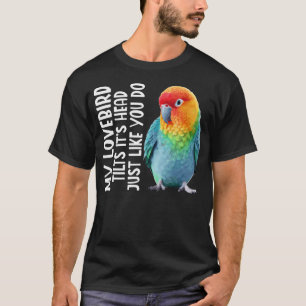 Camiseta Periquito-de-rosa-inclina-a-cabeça Periquito-de-ma