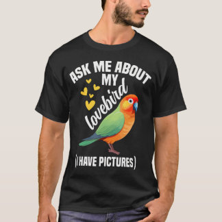 Camiseta Periquito-de-rosa Me Pergunte Amante de Pássaros M