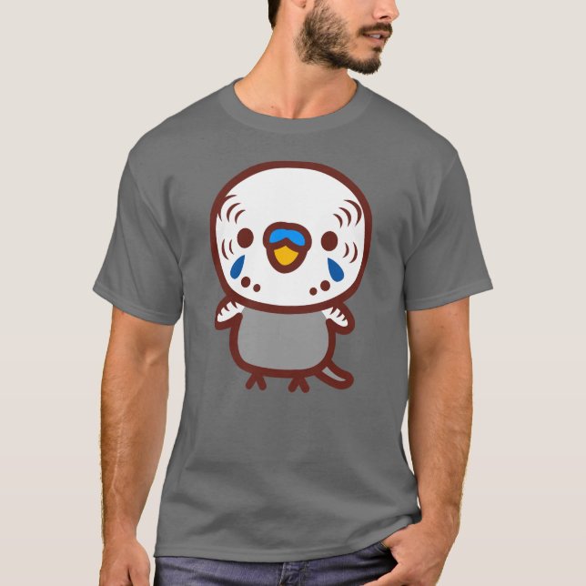 Camiseta Periquito / Macho cinza normal (Frente)