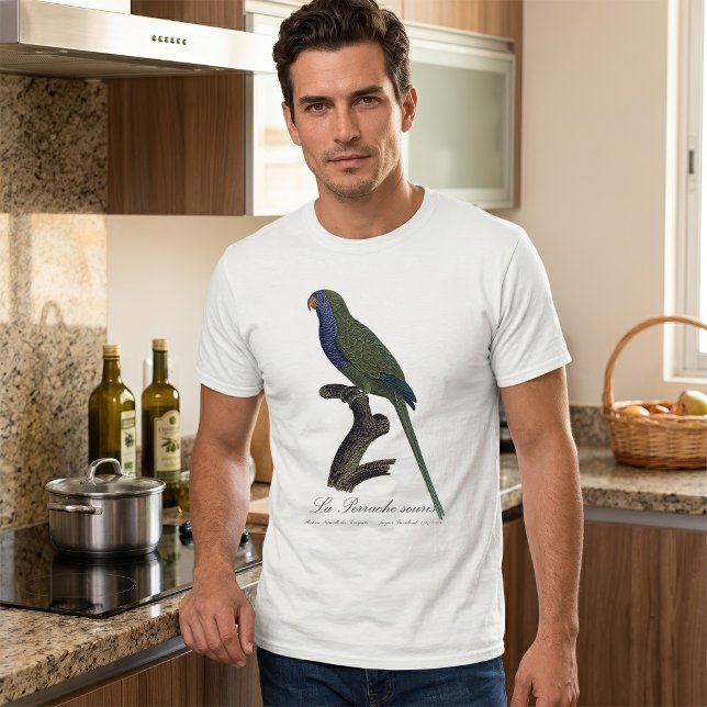 Camiseta Periquito-verde ou Caturrita, Myiopsitta Monachus (Monk Parakeet or Monk Parrot, Myiopsitta Monachus. Men Basic White T-Shirt )