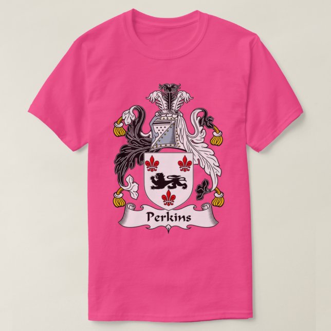Camiseta Perkins Casaco da Guarda Familiar de Armas 1 (Frente do Design)