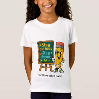 Camiseta "Permaneça Curioso, Permaneça Esperto: Confiança n
