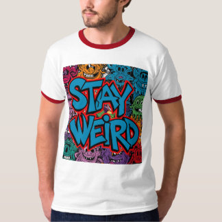 Camiseta Permaneça estranho - Gráfico de Streetwear de Graf