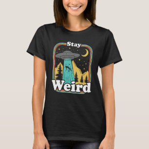 Camiseta Permaneça estranho por rapto de 70 e 80 anos, Alie
