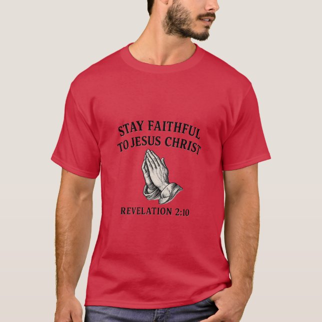 Camiseta Permaneça Fiel a Jesus Cristo  (Frente)