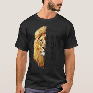 Camiseta Permaneça Firme Na Fé Seja Corajoso Seja Forte Jes