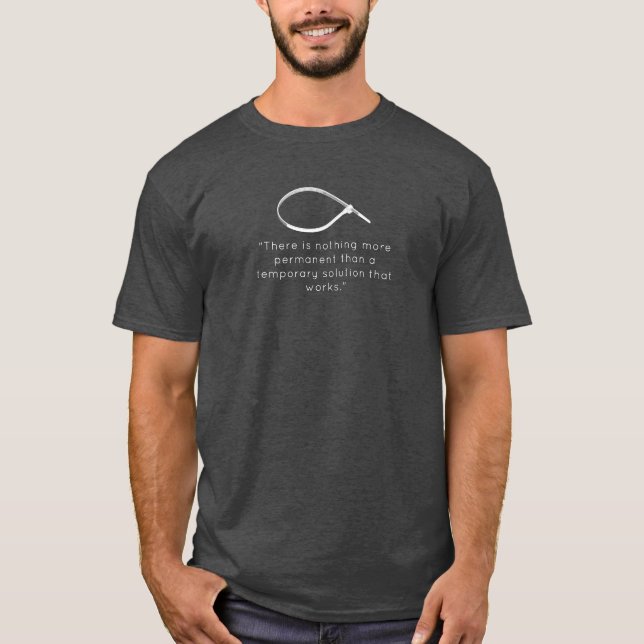 Camiseta Permanente é temporário que funciona. (Frente)