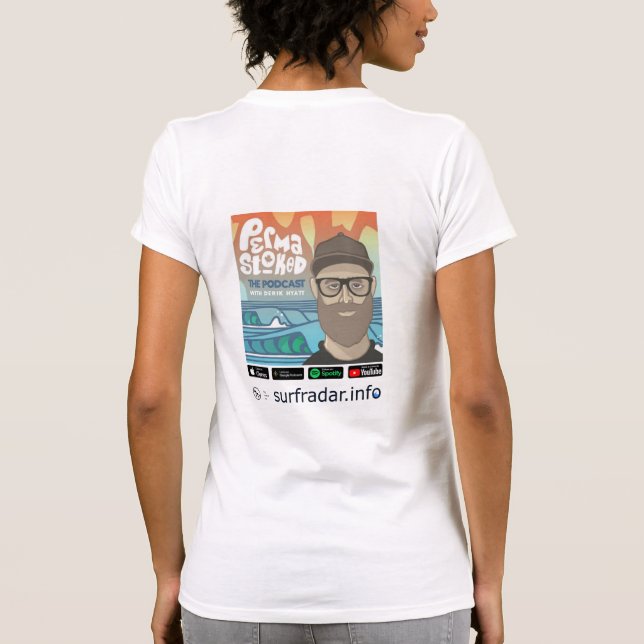 Camiseta Permastrestantes + surfradar.info, mulheres (Verso)