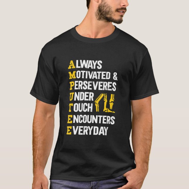 Camiseta Perna Amputea Dizendo Cirurgia Prostética Da Perna (Frente)