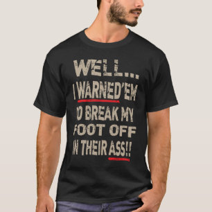 Camiseta Perna Amputee Pé Legal Sentido De Humor Avisou-os