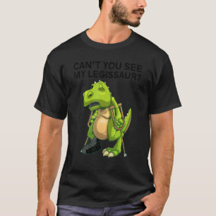 Camiseta Perna Quebrada Para Crianças Dino Quebrou Pé De An