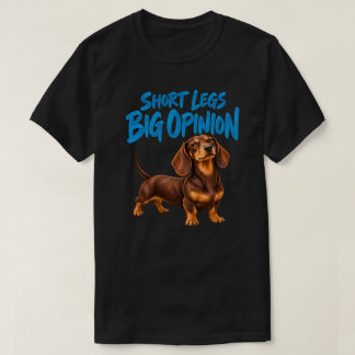 Camiseta Pernas Curtas Grande Opinião Cachorro Dachshund En