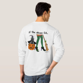 Camiseta Pernas e calçados de bruxas do Dia das Bruxas, Se 