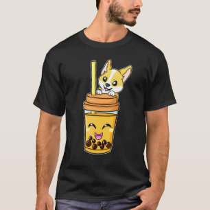 Camiseta Pérolas de Tapioca Boba Bebida de Chá de Leite com