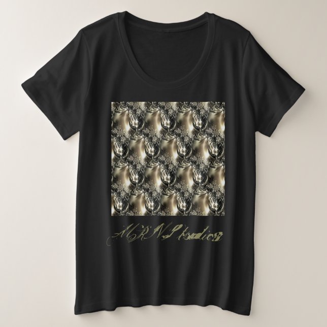 Camiseta Pérolas Douradas (Frente do Design)