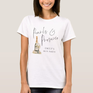 Camiseta Pérolas Prosecco Dama de Honra Nome Festa de Despe