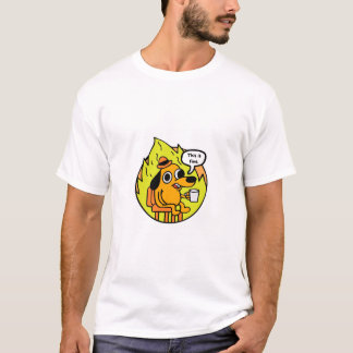 Camiseta Perro en llamas