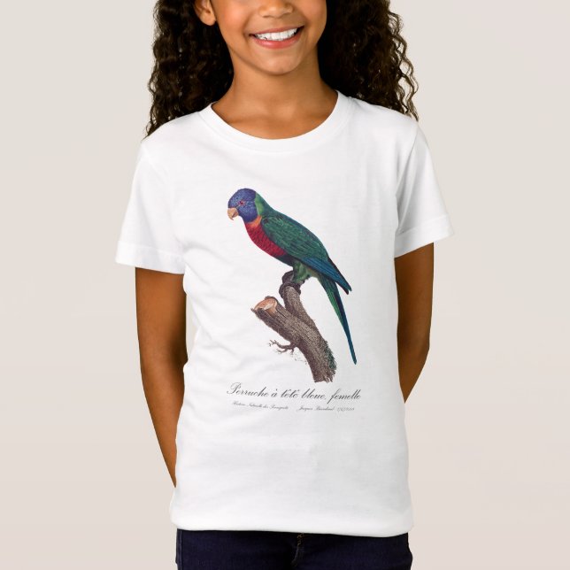 Camiseta Perruche a tete bleue, femelle/Rainbow lorikeet, (Frente)
