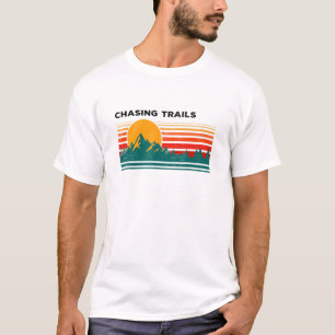 Camiseta Perseguição de Trails Hiker Summit Hike Monte no E
