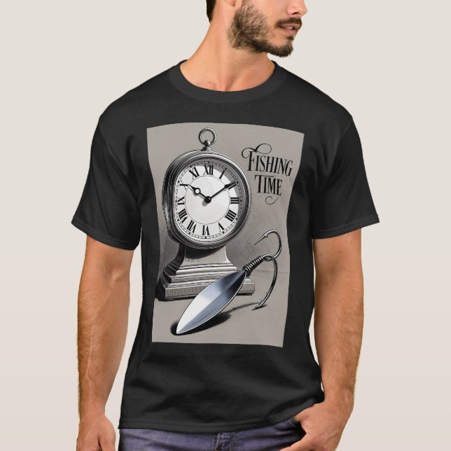 Camiseta Perseguidor de traseiro de halibute. Design engraç (Frente)