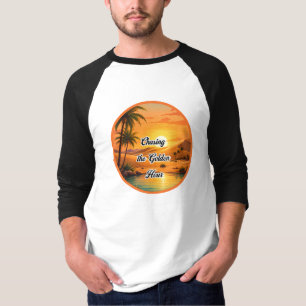 Camiseta Perseguindo a Estética do Oásis do Pôr do Sol da H