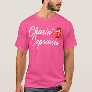 Camiseta Perseguindo Capsaicina Pimenta Quente Comida Pican