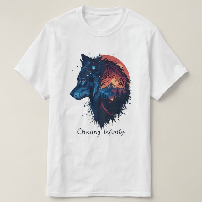 Camiseta Perseguindo Infinidade (Frente do Design)