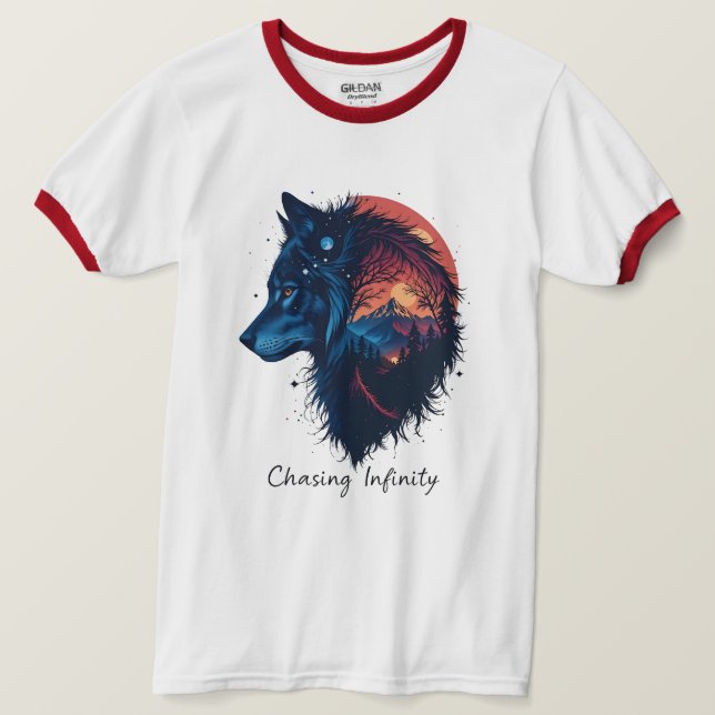 Camiseta Perseguindo Infinidade (Frente do Design)