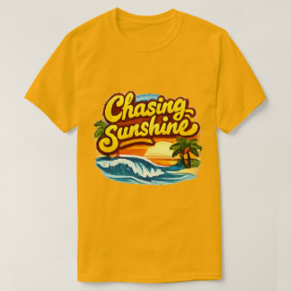 Camiseta Perseguindo o Sol na Praia | Vibrações de Verão