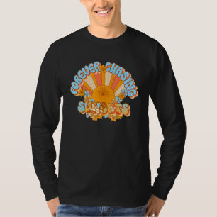 Camiseta Perseguindo pores do sol para sempre Vibrações de 