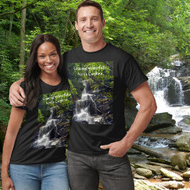 Camiseta Perseguindo Waterfall North Carolina Mountain Phot