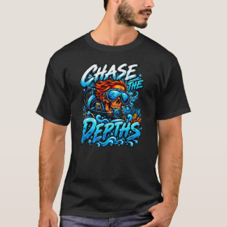 Camiseta Perseguir as Profundezas Mergulho Caveira